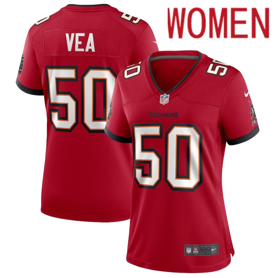 Women Tampa Bay Buccaneers 50 Vita Vea Nike Red Game NFL Jersey